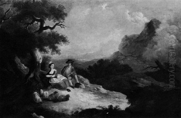 Gebirgslandschaft Oil Painting by Christian Wilhelm Ernst Dietrich