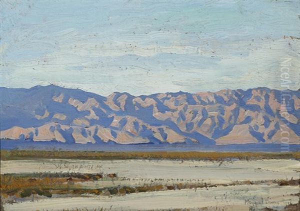 Desert Expanse; Nude Study (double-sided) Oil Painting by Maynard Dixon