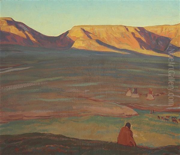 The Rising Shadow Oil Painting by Maynard Dixon