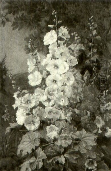 Foxgloves Oil Painting by Augusta Dohlmann