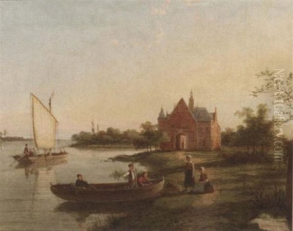 Zonnonberg, Utrecht, Holland Oil Painting by William Raymond Dommersen