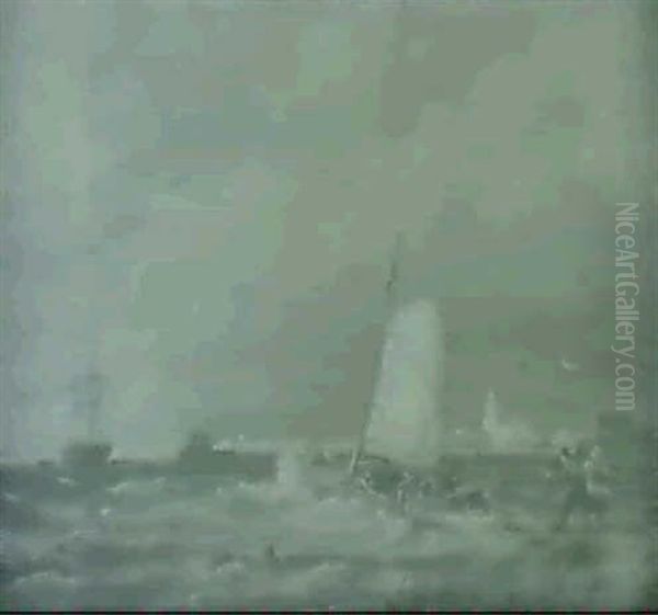 Kampen On The Zeiderzee, Holland Oil Painting by Pieter Cornelis Dommershuijzen