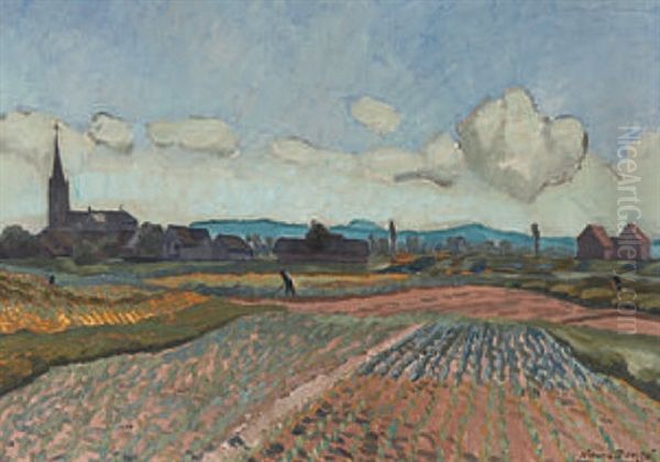 Landschaft Im Elsass Oil Painting by Numa Donze