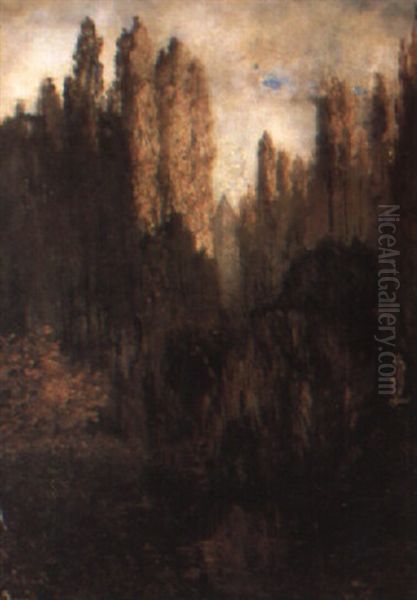 A Landscape Oil Painting by Gustave Dore