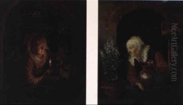 Am Fenster Oil Painting by Gerrit Dou