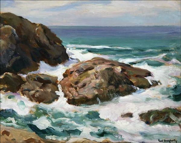 Rocks Oil Painting by Paul Dougherty