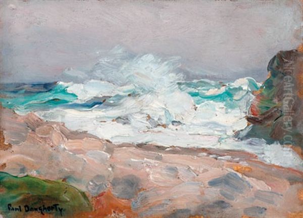 Crashing Breakers Oil Painting by Paul Dougherty