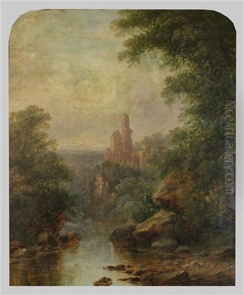 Landscape With Ruins Oil Painting by Thomas Doughty