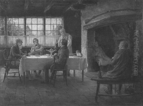 After Dinner, Rest Awhile Oil Painting by Margaret Dovaston