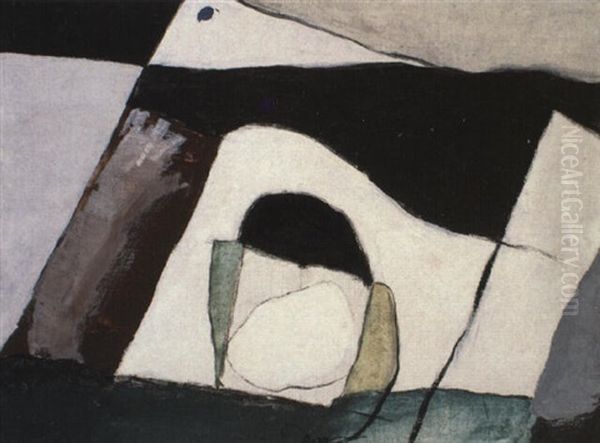 Green And Brown Oil Painting by Arthur Garfield Dove