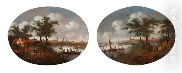 Views At Dortrecht Oil Painting by Willem van Drielenburch