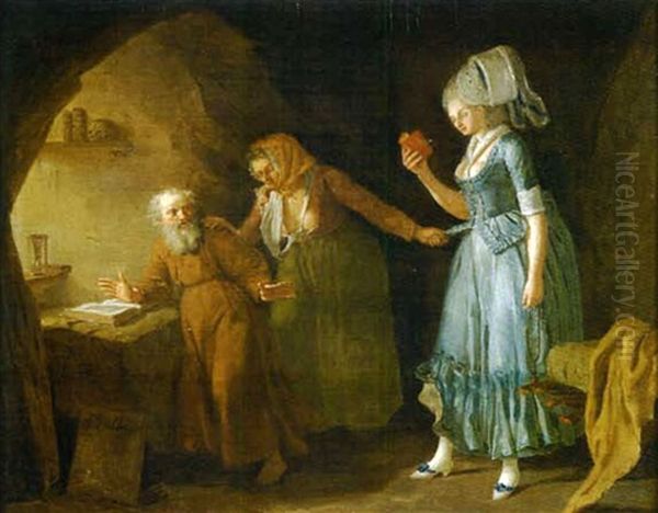 La Tentation De Saint-antoine Oil Painting by Martin Droelling