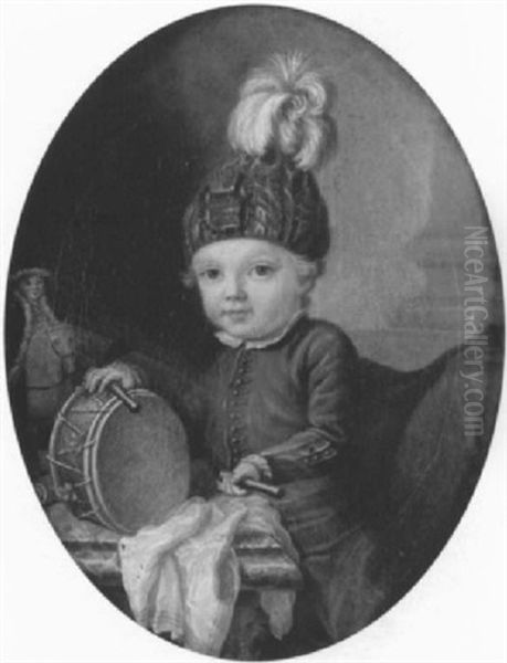 Un Jouer De Tambour Oil Painting by Francois Hubert Drouais