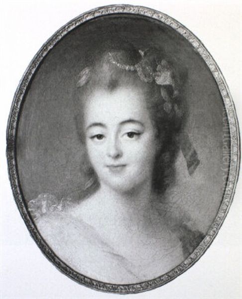 Portrait De Jeune Femme Oil Painting by Francois Hubert Drouais