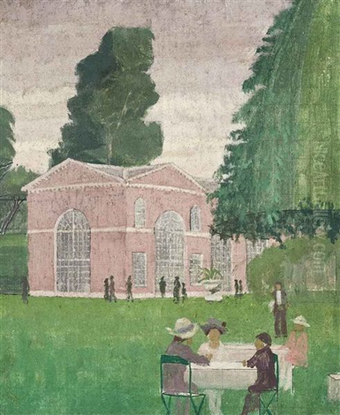 The Tea Party, Kew Gardens Oil Painting by Malcolm Drummond