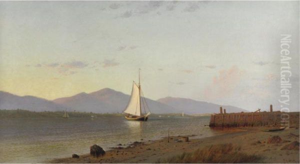 October On The Hudson Oil Painting by Francis Abel William Armstrong