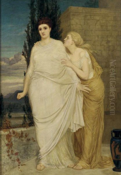 Antigone And Ismene Oil Painting by Thomas Armstrong