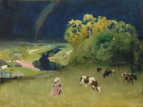The Rainbow Oil Painting by Nikolai Nikanorovich Dubovskoy