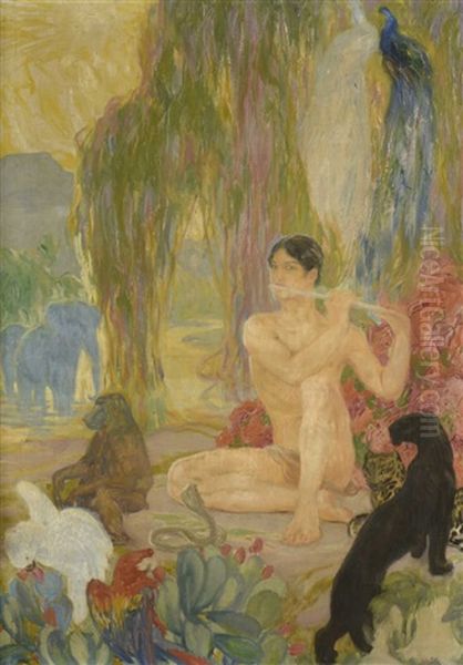 Zoologie Oil Painting by Clementine Helene Dufau