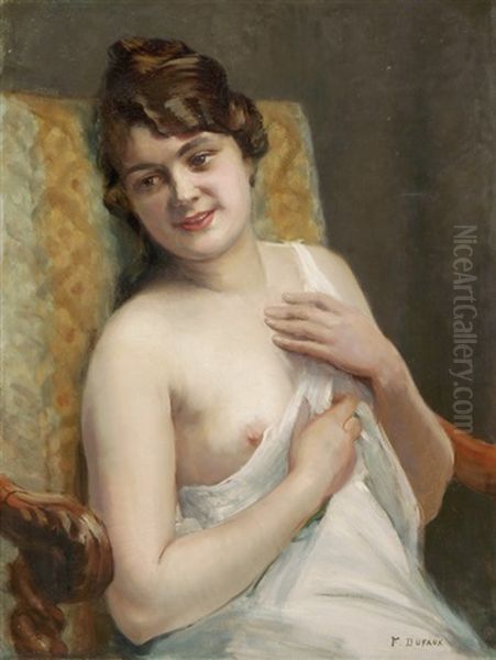 Portrait Einer Jungen Dame Im Neglige Oil Painting by Frederic Dufaux