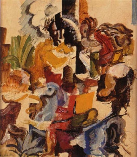 Les Cavaliers Oil Painting by Charles Dufresne