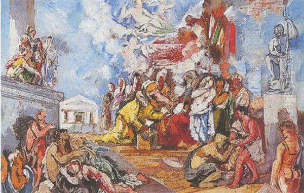 Le Sacrifice D'iphigenie Oil Painting by Charles Dufresne