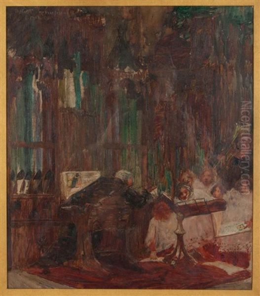 Recital Oil Painting by Frank Vincent Dumond
