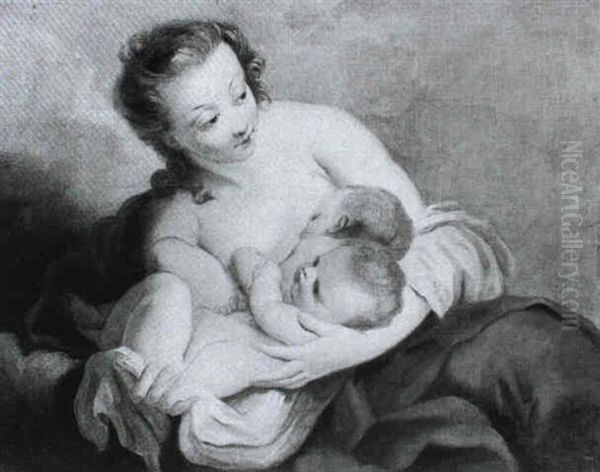 Charity Oil Painting by Jean (le Romain) Dumont