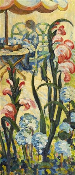 Le Parasol Oil Painting by Pierre Dumont