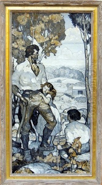 Untitled Oil Painting by Harvey Dunn