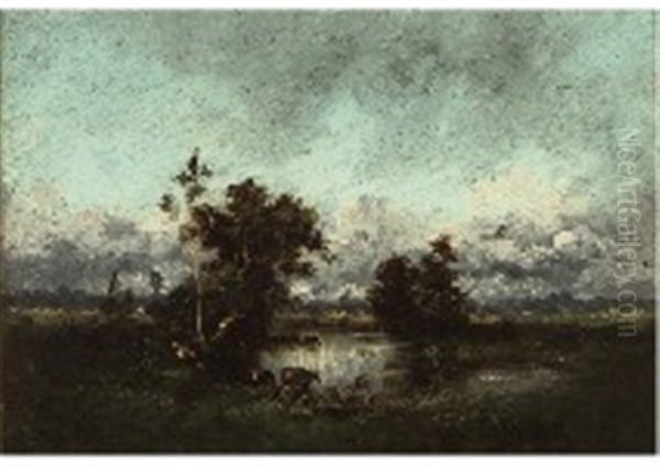 La Mare Oil Painting by Leon Victor Dupre