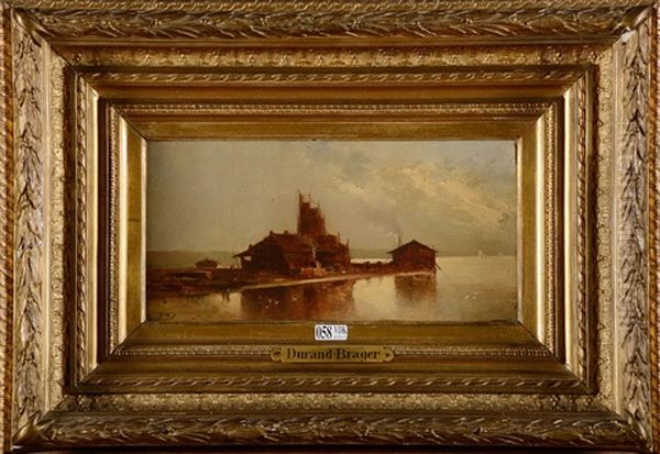 Ile Sur Le Bosphore Oil Painting by Jean Baptiste Henri Durand-Brager