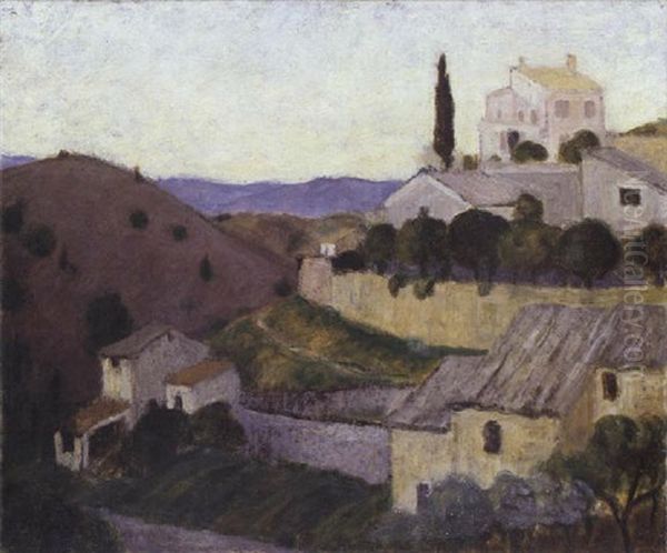 Saint-paul-de-vence Oil Painting by Eugene Antoine Durenne