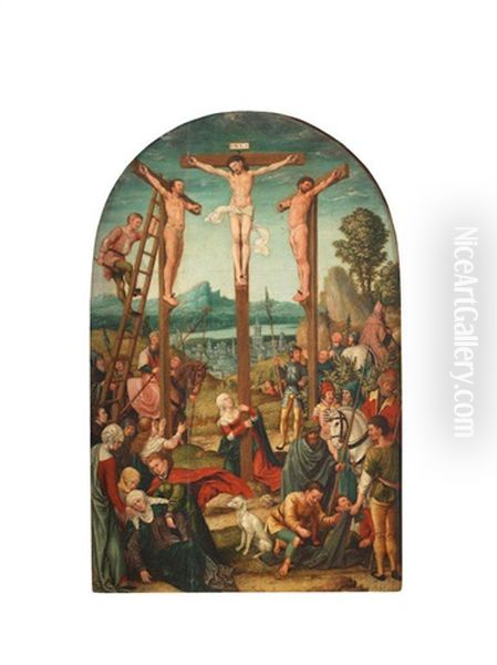 Christ Between The Thieves Oil Painting by Albrecht Durer