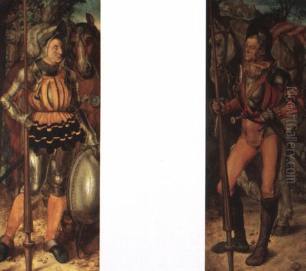 Portrait Of Stephan Paumgartner As St. George Oil Painting by Albrecht Durer