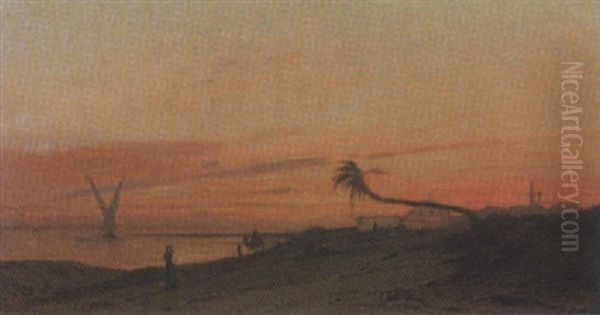 Afrikanische Kustenpartie Oil Painting by Etienne Duval