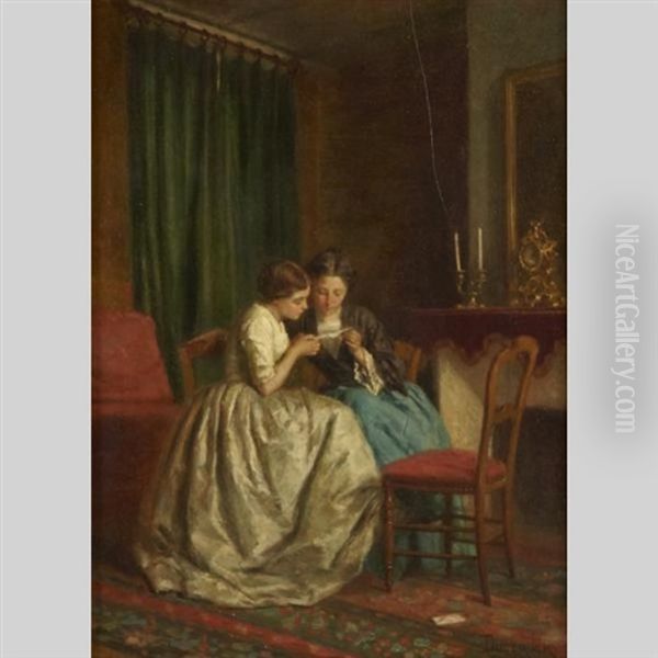 The Billet Doux Oil Painting by Duverger, Theophile Emmanuel