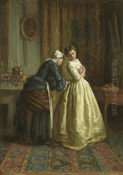 Finishing Touches Oil Painting by Duverger, Theophile Emmanuel