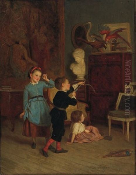 The Young Archer Oil Painting by Theophile Emmanuel Duverger