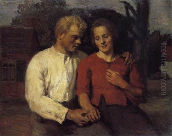 De Verloofden Oil Painting by Albert Van Dyck
