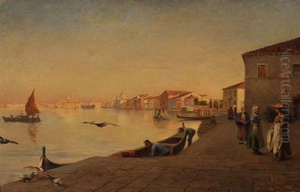 Blick Auf Venedig Oil Painting by Charles G. Dyer