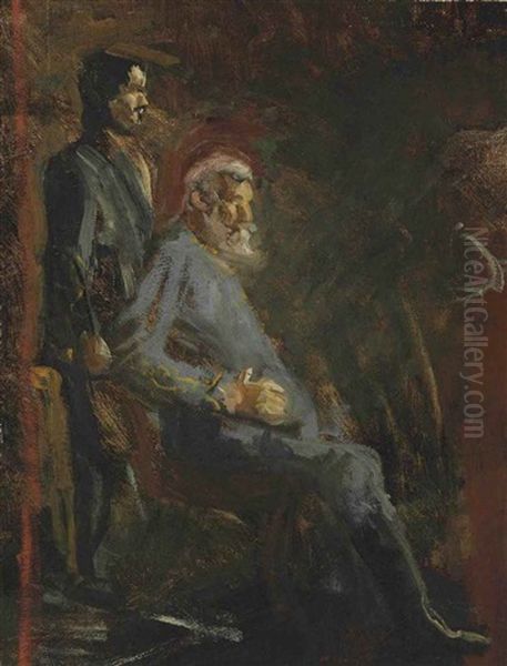 Surrender Of General Lee (study) Oil Painting by Thomas Cowperthwait Eakins