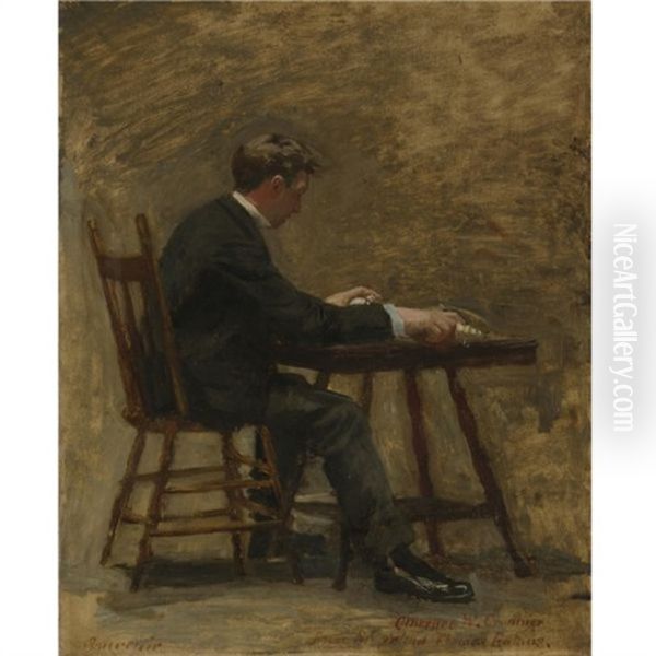 The Timer (study For Between Rounds) Oil Painting by Thomas Eakins