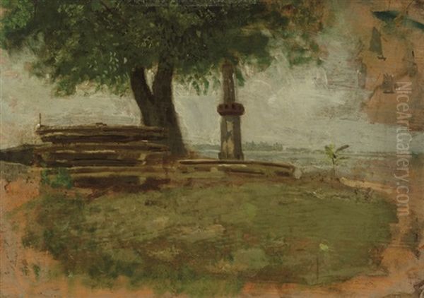 Mending The Net (study) Oil Painting by Thomas Cowperthwait Eakins