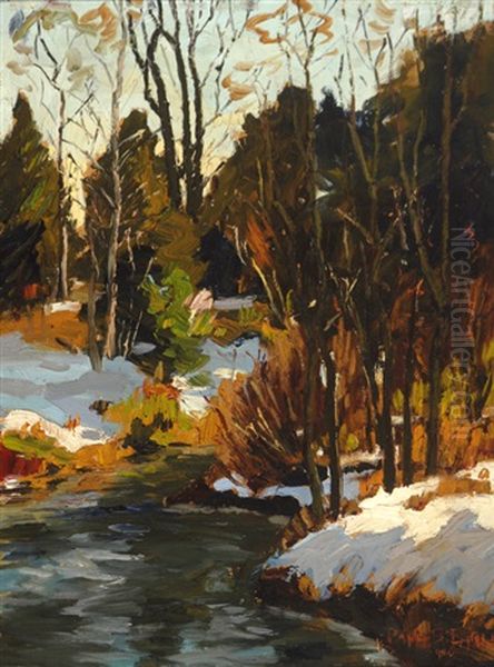 The First Snow Oil Painting by Paul Barnard Earle
