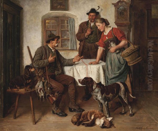 The Day's Bag Oil Painting by Adolf Eberle
