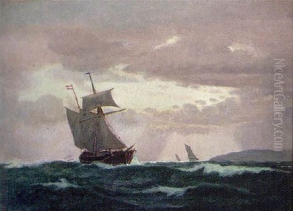 Seascape Oil Painting by Christian Frederic Eckardt