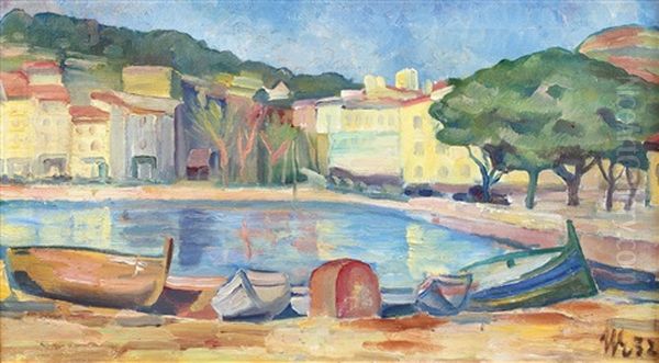 Port In Sudul Frantei Oil Painting by Hans Eder