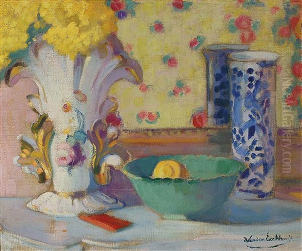 Nature Morte A La Coupe Verte Oil Painting by Jean Van Den Eeckhoudt