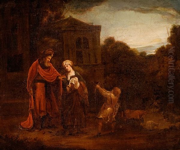Die Verstosung Der Hagar Oil Painting by Gerbrand Van Den Eeckhout